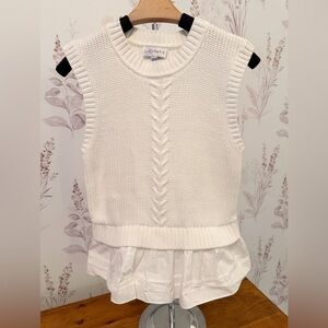 Lucy Paris Ivory Knit Women’s Sweater Top Size M